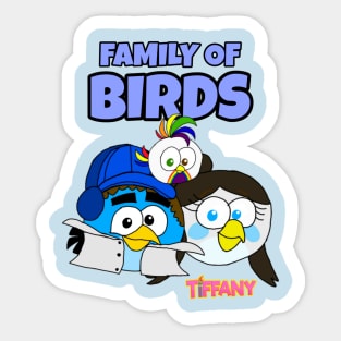 TIFFANY: Family of Birds Sticker